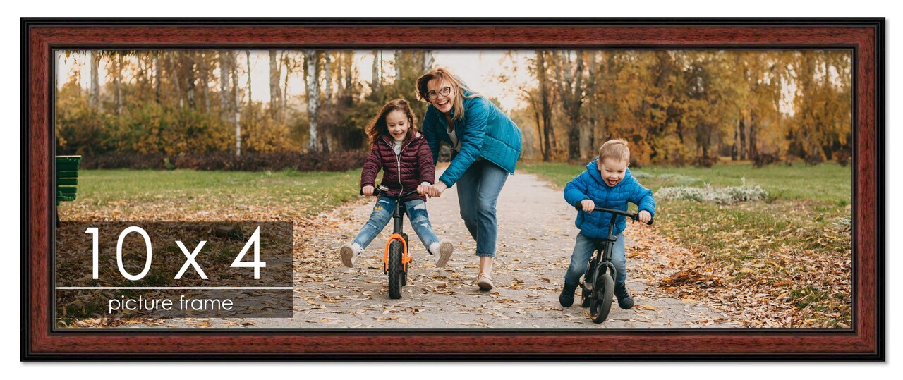 Panoramic Decor Brown Picture Frame - UV Acrylic, Foam Board Backing, Hanging Hardware